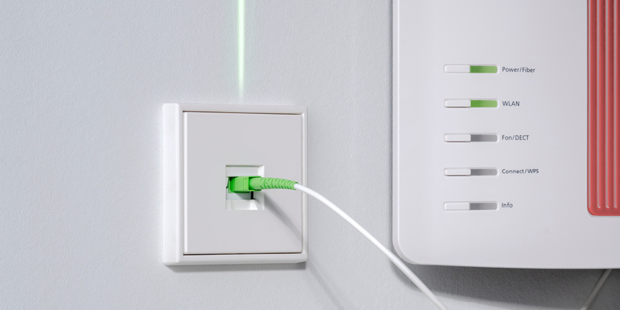 Die neuen Glasfaser-Anschlussdosen bei H+S Gebäudetechnik in Pfedelbach